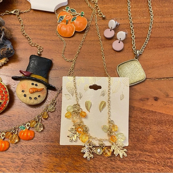 Fall Harvest Thanksgiving Assorted  Lot of Jewelry and Brooches - Picture 8 of 10